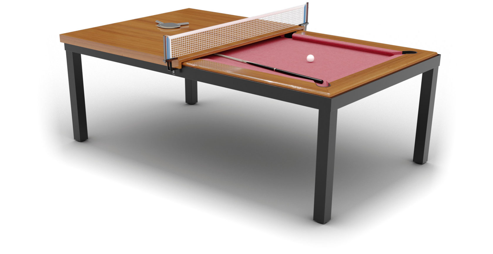Mesa Jogos 3 em 1 - 1,85x1,07m - SIMPLES - Sinuca - Ping-Pong - Botão